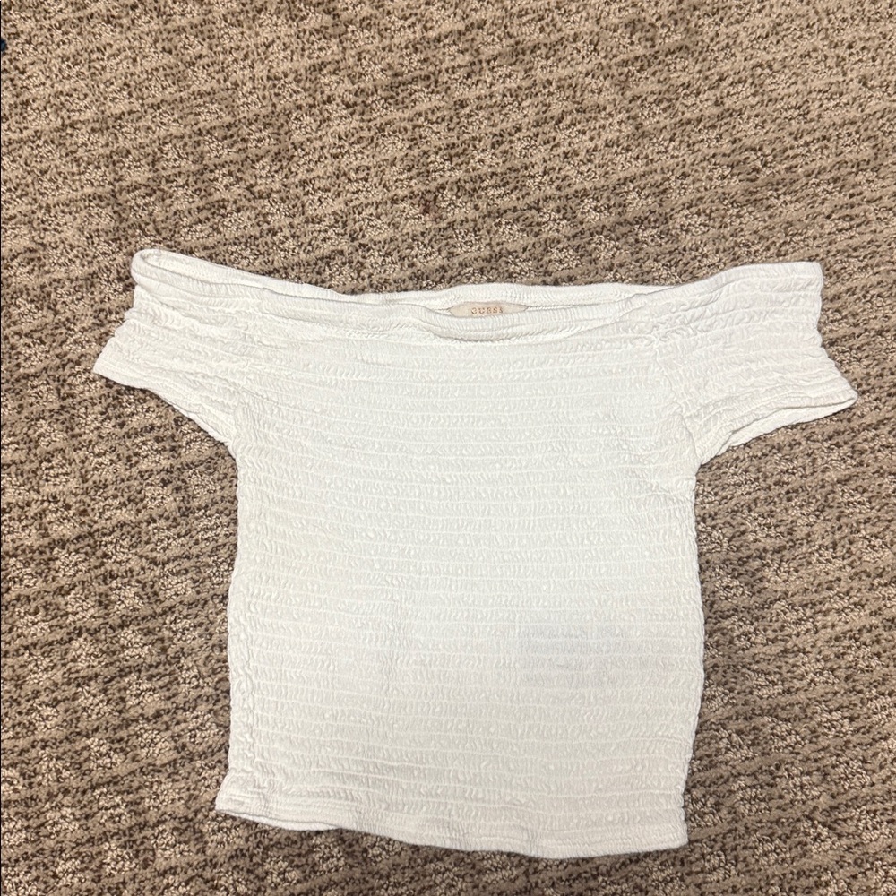 Guess Cream Textured Blouse